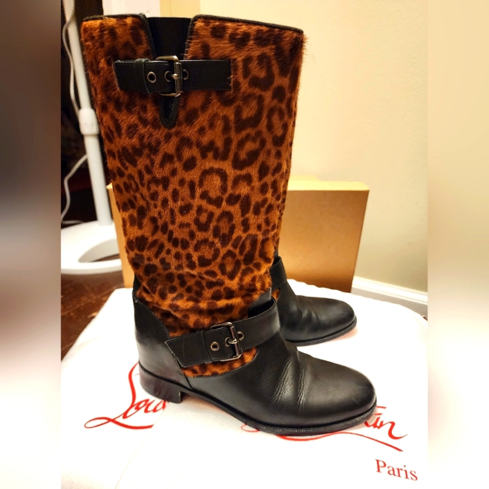 Christian Louboutin Kids Leopard Print Boots